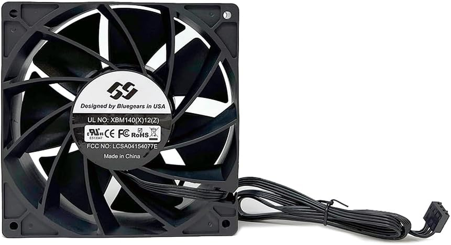 Bgears B-Blaster 140X38 (PWM Version) Extreme Cooling Gaming PC & Mining Machine Fan, Hi-Speed 5200RPM W/Airflow of 308 CFM, 2 Ball Bearing Designed for Extended Life & High Performance, 4 Wire Black image number 6