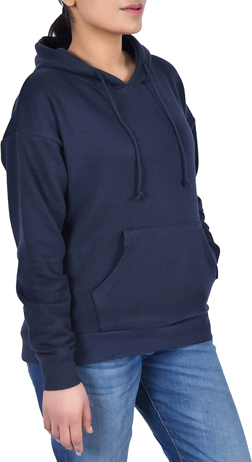 Sleepdown Essentials Long Sleeves Pullover Womens Fleece Hoodie | Lightweight Standard Fit Hooded Sweatshirt image number 1