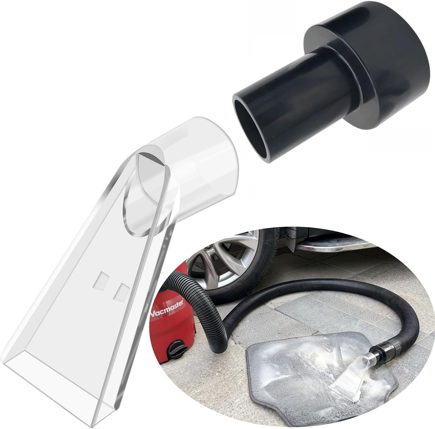 Happy Tree Upholstery Detailing Hand Wand with See-Through Plastic Head for Carpet Cleaning Truck Mount & Portable Extractor