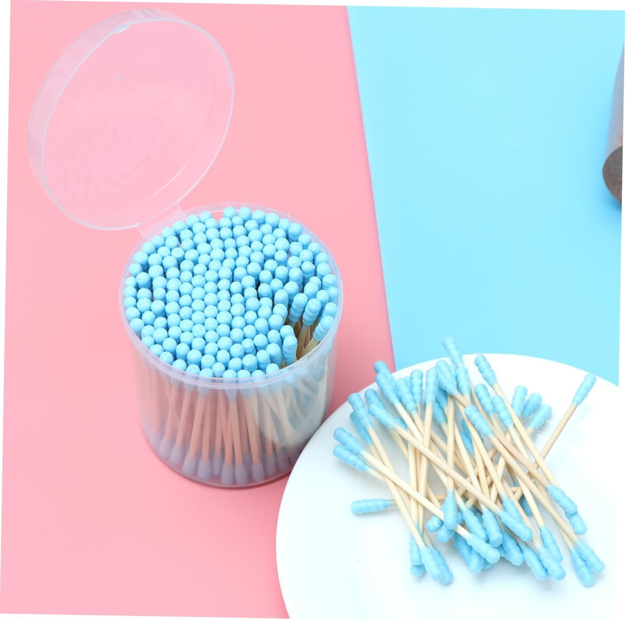 200Pcs Multipurpose Double Tipped Cotton Swabs for Baby Care and Makeup Removal, Colorful Soft Cotton Buds Suitable for Beauty Cleaning and Personal Care Random Color image number 2