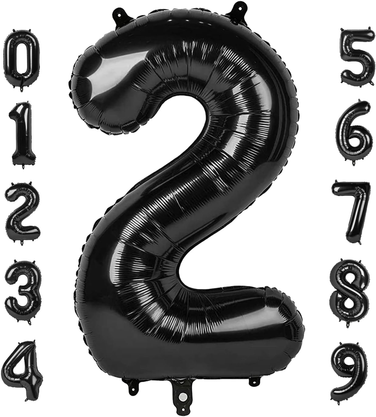 Number 1 Balloon 40 Inch Jumbo Digit Mylar Foil Black Balloons for Girl Boy 1St 1 11 21 Birthday Decorations Baby Shower Photo Shoot, Wild One Giant Balloons