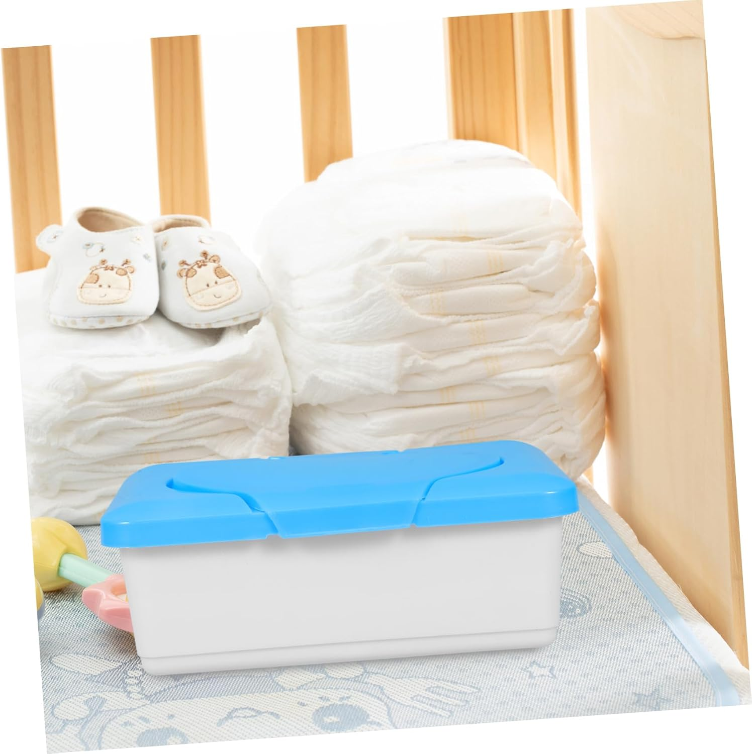 Ciieeo 2Pcs Cleansing Towel Box Refillable Wipes Holder Portable Wipe Container for Travel Nursery Organizer Convenient Dispenser image number 2