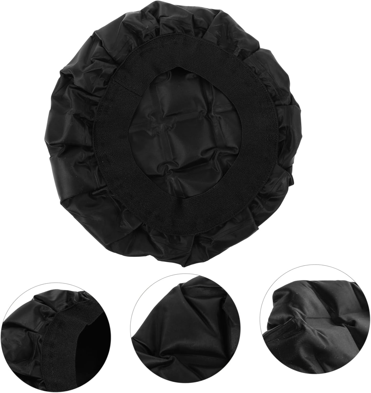 HAKIDZEL Reusable Hot and Cold Hair Dye Cap Material Thermal Salon Cap for Conditioning and Dyeing Black Elegant Design image number 4
