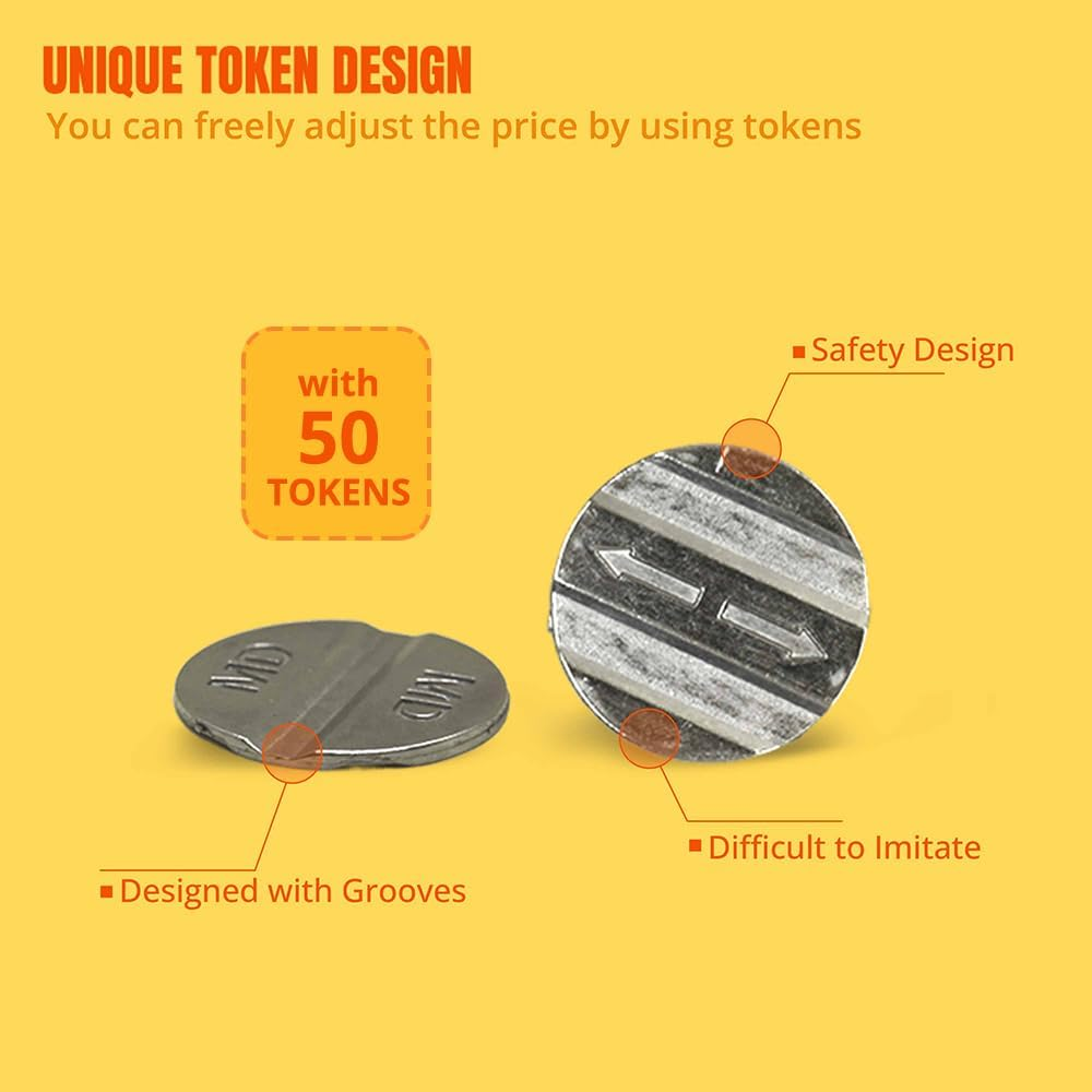 Kenisy Japan Style Capsule Vending Machine for Retail Stores, Mall Gumball Prize Machine for 1.97''-2.56'' Capsules, Party Coin Operated Small Gashapon Toys Bank (50Pcs Token Included) (Black) image number 5