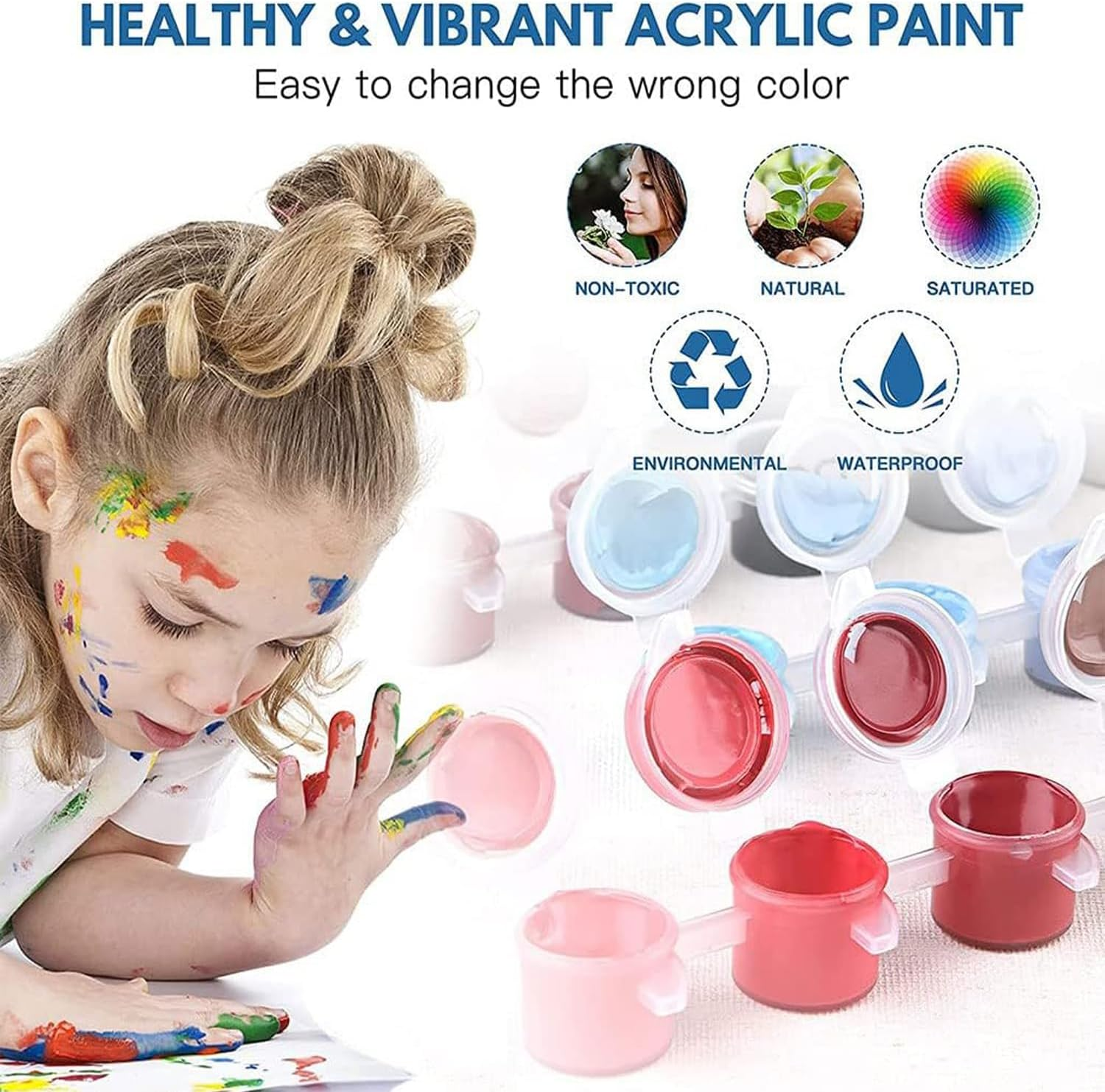 Paint by Numbers Kit for Adults Beginner,Paris Flower Eiffel Tower Adult Paint by Number Kits on Canvas without Frame,Colorful Flowers Landscape Oil Paint by Numbers with 3 Brushes for Home Decor 16&rdquo; W X 16&rdquo;L image number 2