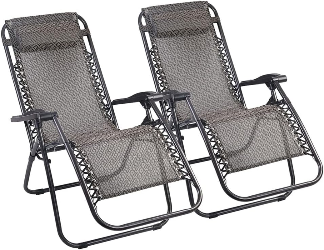 Gardeon Zero Gravity Chair 2PC Reclining Outdoor Sun Lounge Folding Camping image number 4