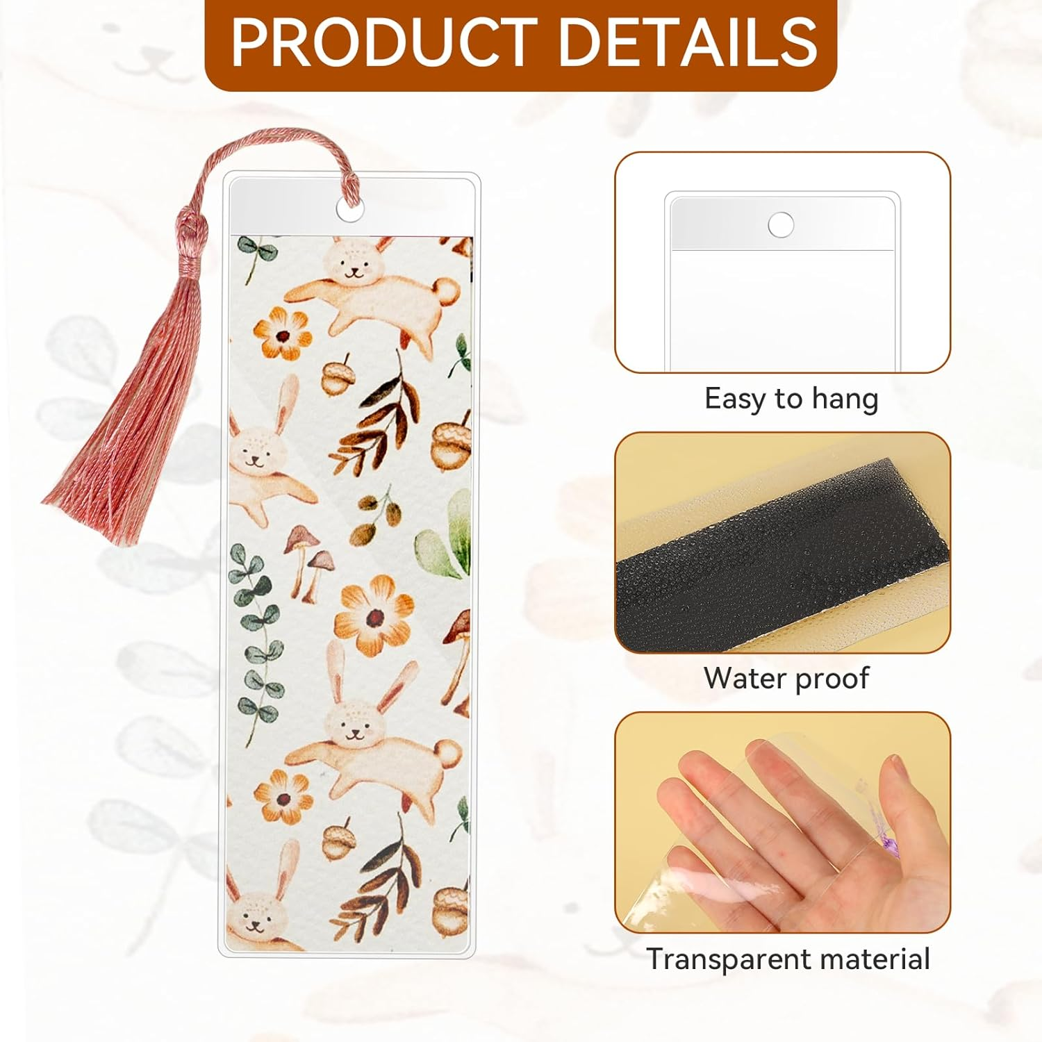 Sliverdew 50 Pcs Plastic Bookmark Cover Holder 7.17 X 2.36 Inch Clear Photobooth Sleeves Vinyl Book Marker Covers Blank Photobooth Frames for Photo Strips Bookmarks image number 3