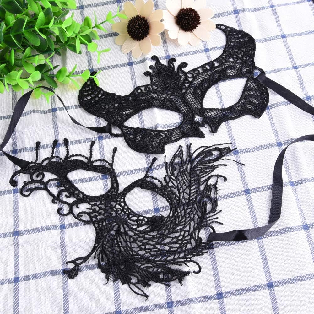 SIQUK 30 Pieces Lace Masquerade Mask Women Venetian Masks Lace Mask image number 6