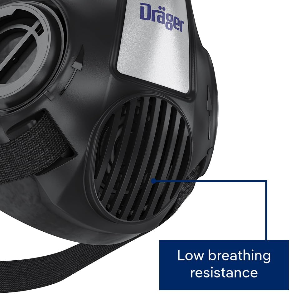 Dr&auml;ger X-Plore&reg; 3500 Half Mask Respirator Set with 2 Reusable Pure P3 Filter Cartridges for Construction Work and DIY, AS/NZS Certified, Size M image number 5