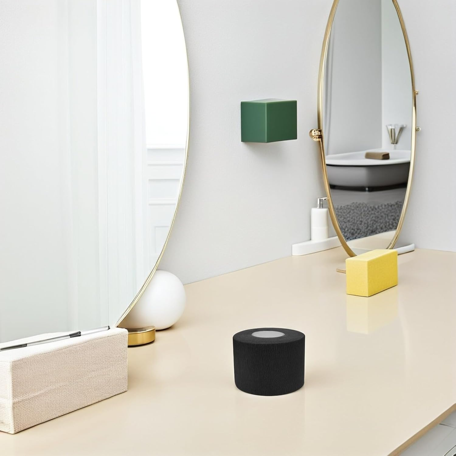 HAPINARY 8Pcs Black Disposable Barber Neck Strips Neck Tape for Hair Cutting Hairdresser Neckband Paper Wraps Salon Haircut Protection Spa Use image number 4