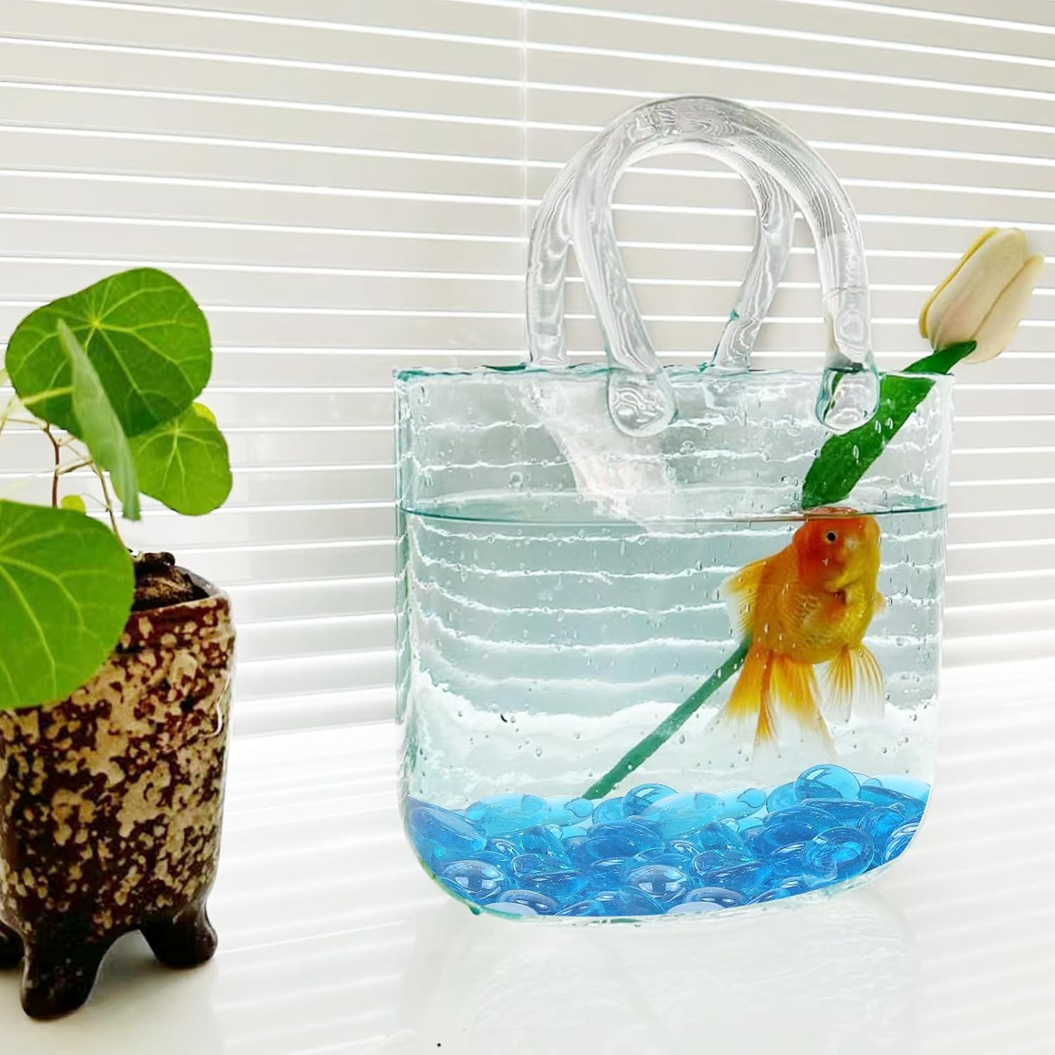 5Lb Blue Flat Glass Marbles for Vase Fillers, 500 PCS Glass Pebbles, Decorative Glass Rocks for Vase Fish Tank Candle Fountains Crafts Centerpieces Firepit and Home Decor image number 5