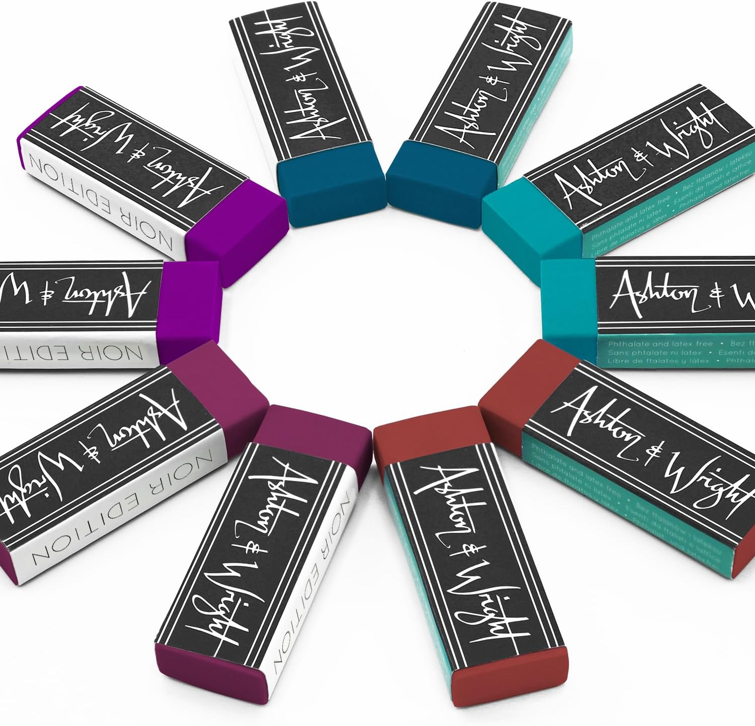 Ashton and Wright - Classic Eraser - Latex Free Plastic Rubber (Pack of 20, Tropical Neon)