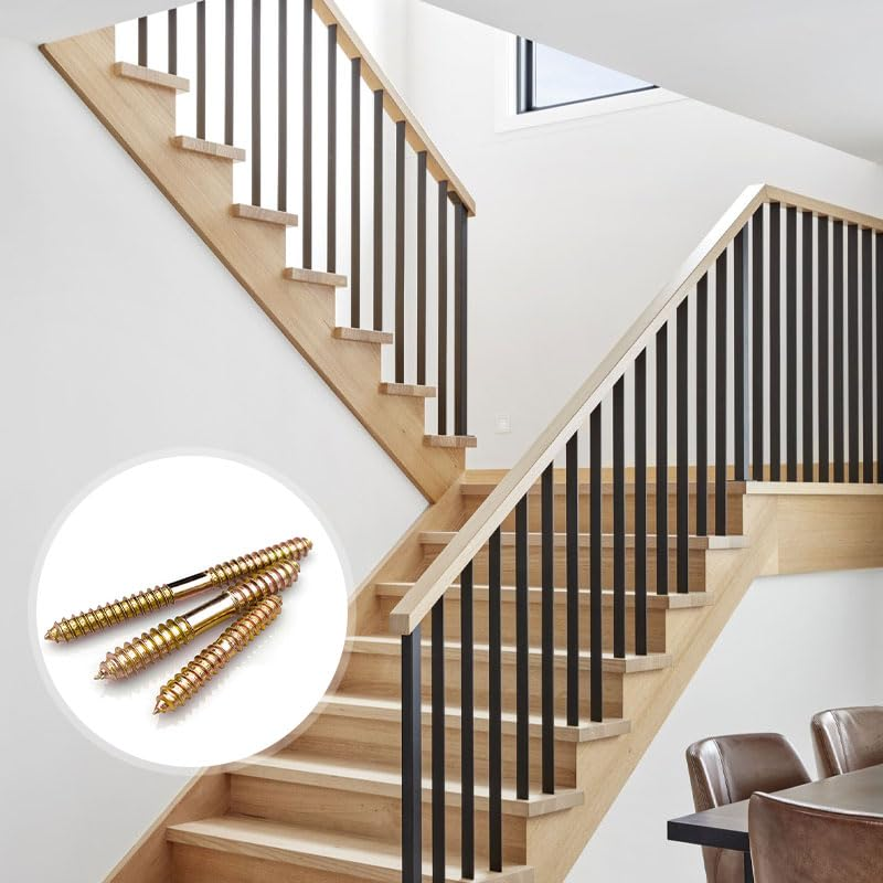 12PCS Double Ended Screw, Hanger Bolts, Double Pointed Head Self Tapping Wood Screws, for Wood Connecting、Furniture Fixing image number 3