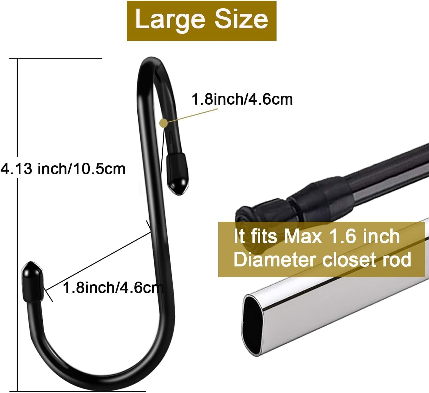 Purse Hanger for Closet,Unique S-Shaped Twist Design Sponge anti Scratch Bag Hook,Be Used for Handbags,Purses, Belts, Clothes,Pots,Garage Suspension Tools (3Pack image number 4