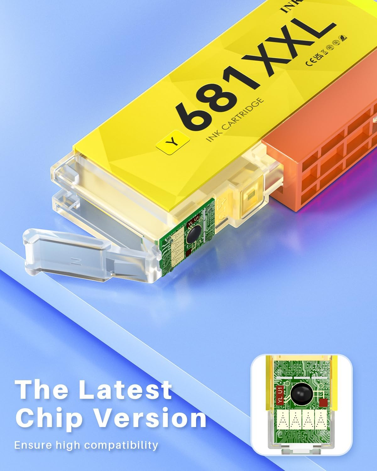 680XXL 681XXL Ink Cartridges PGI-680 XXL CLI-681 XXL Compatible for 680XXL 681XXL Work for Pixma TR7520 TR7620 TR8620 TR8520 TS6120 TS9120 TS9520 TS9521 TS6220 Printers (5 Pack) image number 2