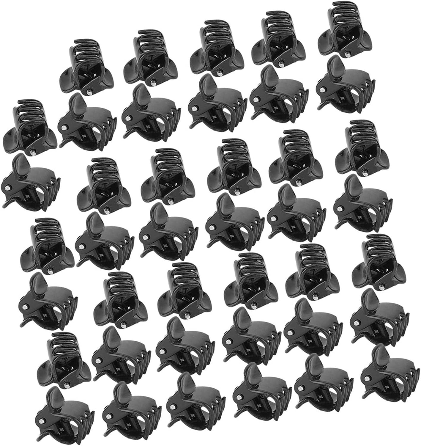 Joyzan Mini Hair Claw Clips, Tiny Black Hairpin Plastic Hair Claws Pins Jaw Clamps Clip Strong Hold Matte Easily Pulling up Your Hair Pain Free Non Slip Decroation Buns Gifts for Women and Girls 100PC image number 5