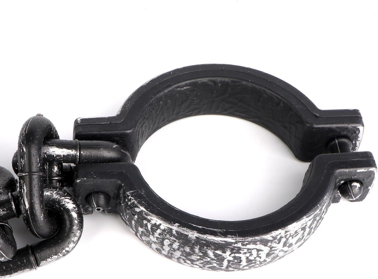 Lifelike Lightweight Plastic Shackles with 18 Cm Ball and Chain for Prisoner Costume Accessories Prop and Decoration image number 6
