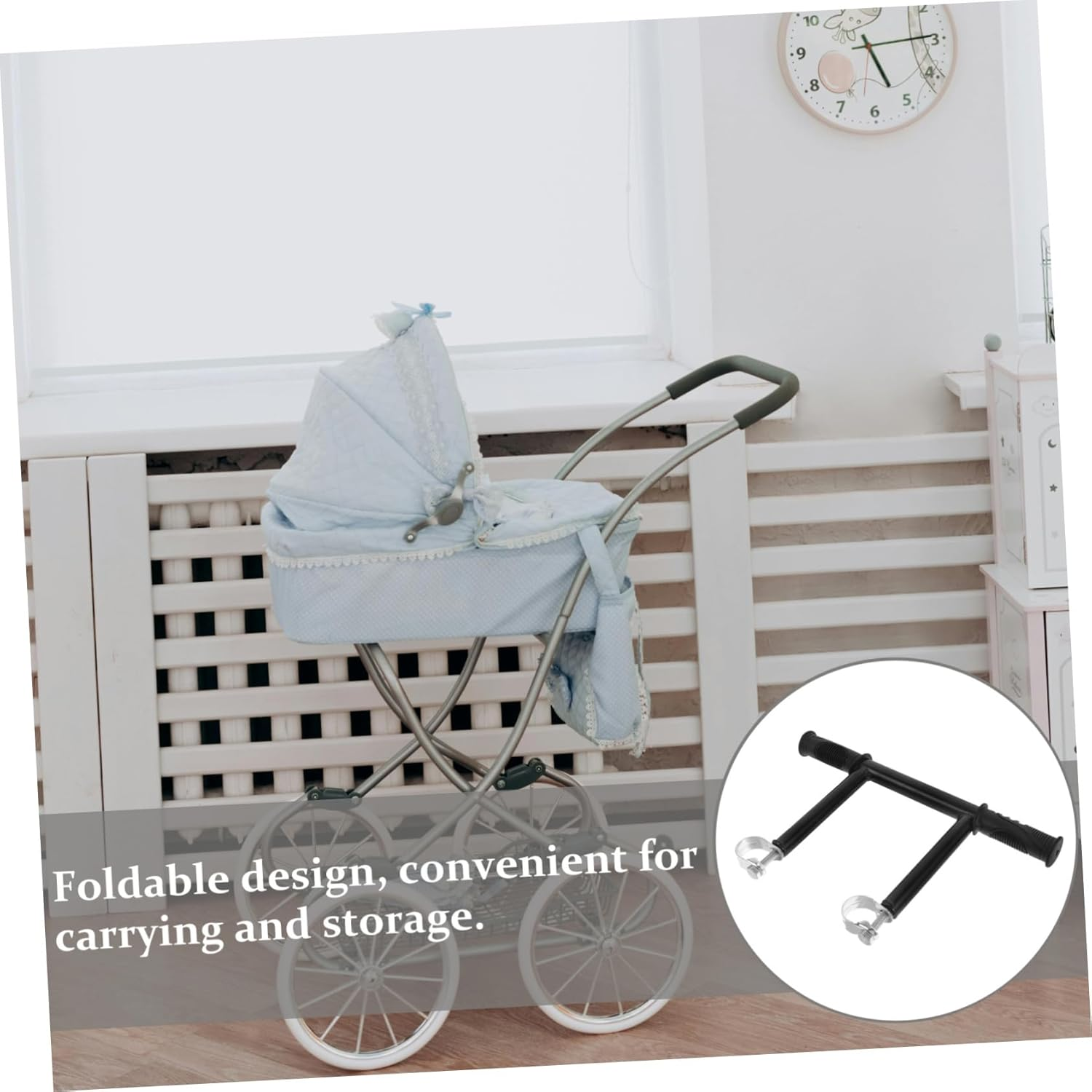 Iplusmile Stroller Handle Extender with Ergonomic Design Height for Comfortable Pushing Textured Grip for Stroller Accessory for Parents of All image number 5