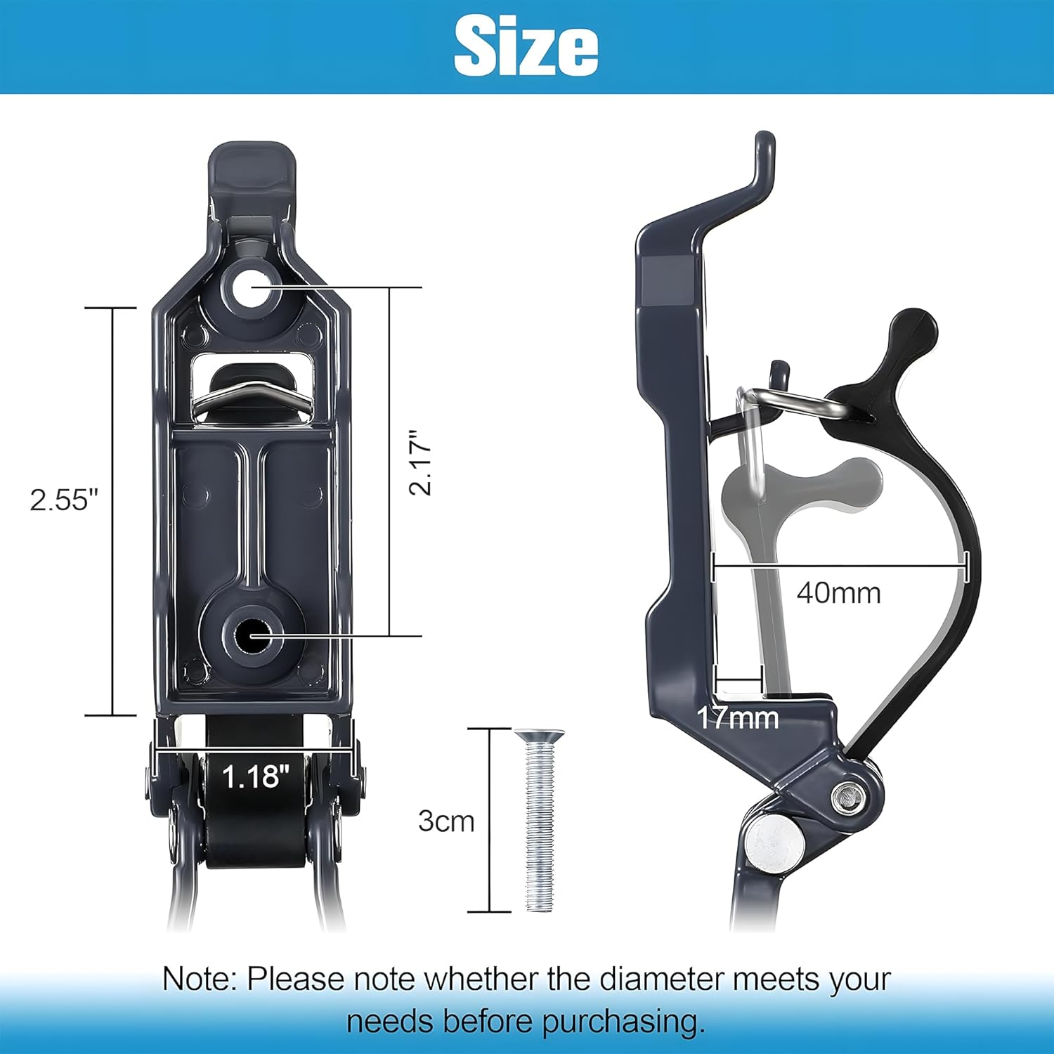 8 Pcs Shovel Mount for Roof Rack, Metal Rubber Clamp Wall Mounting Kit, Shovel Holder Clamp Wall Mount Kit Car Accessories for Roof Rack, Boats, Military Equipment, Axe, Patent Protection image number 6