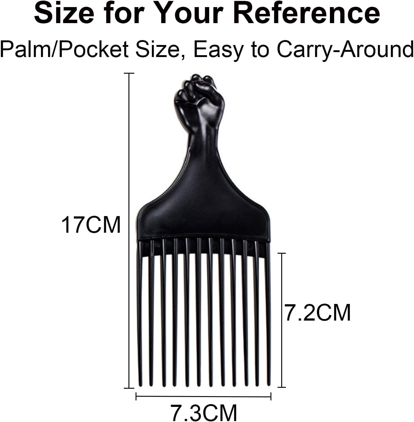Professional Afro Pick Comb Hairdressing Detangling Comb Afro Braiding Comb for Wigs Natural African Thick Curly Long Short Hair Styling for Men Women Hair Salon