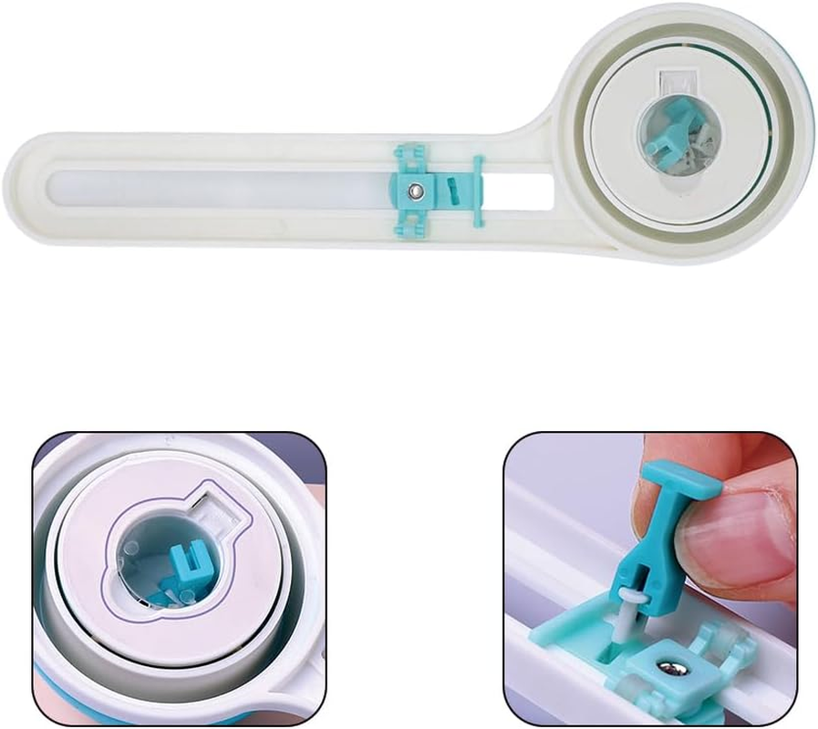 Paper Cutter, Circle Trimmer Portable round Cutting Adjustable Scrapbooking Tool for Greeting Card Crafts Rotary Craft Supplies Knife Cards Cutters Cut with 3 Replaceable Blades image number 2