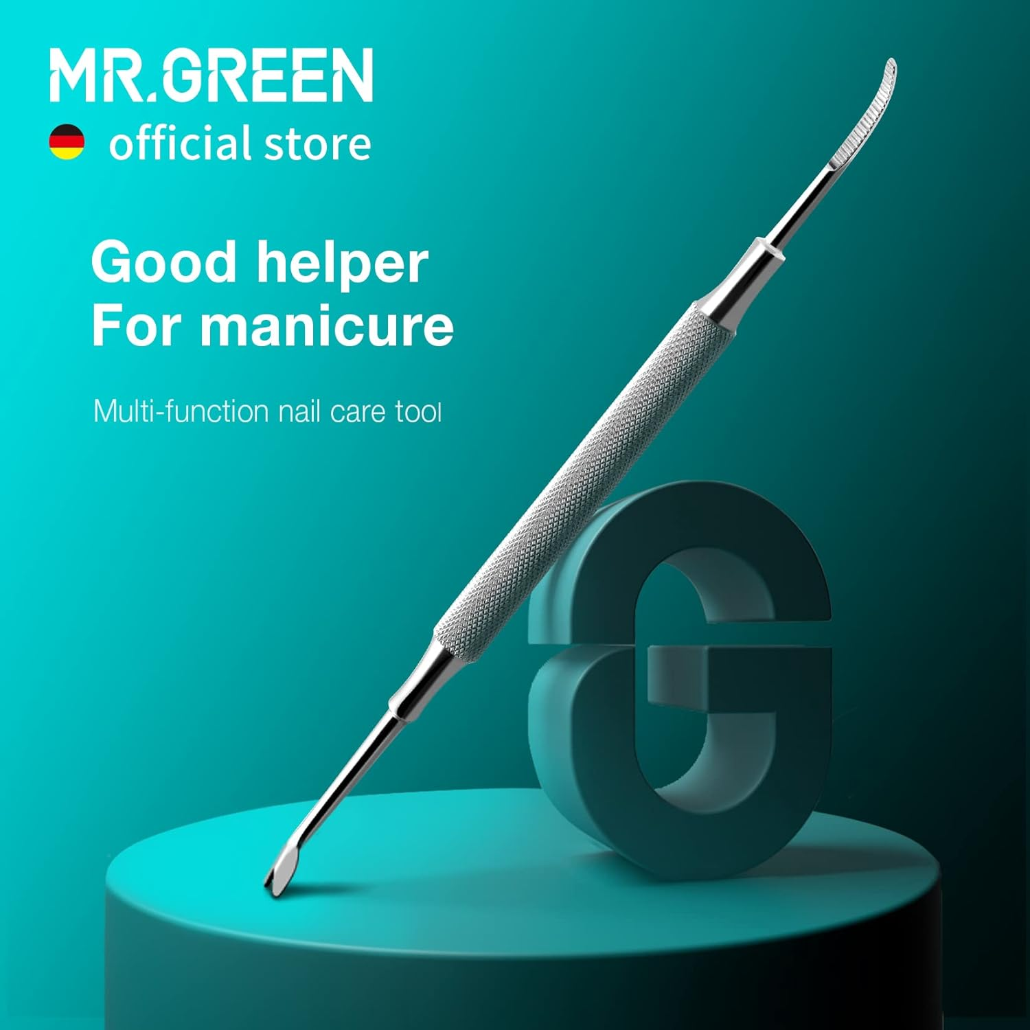 MR.GREEN Multi-Function Nail Care Tools Cuticle Pusher Nail Dirt Cleaner Double Headed Design Pry up Nails Cuticle Trimmer (Mr-2158) image number 1
