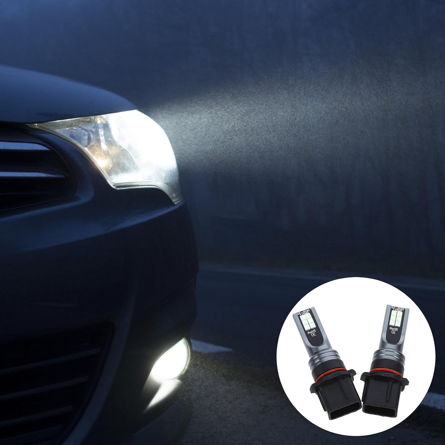 CHILDWEET Ice Blue Led Car Fog Light Bulbs Driving Lamps High Optical Density for Trucks Off-Road Vehicles and Cars image number 6