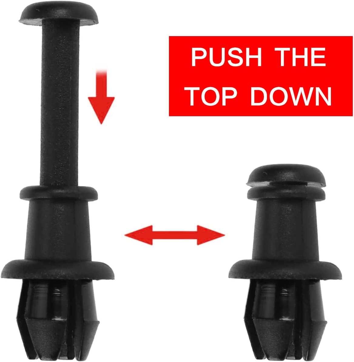 The Lord of the Tools 4PCS Car Boot Parcel Shelf Clips Pins 1M6867574A Compatible with Q5 SQ5 8R MK1 A3 S3 8P A3 S3 8V Q2 Q3 Boot Parcel Shelf String Clips Hook Holder image number 5