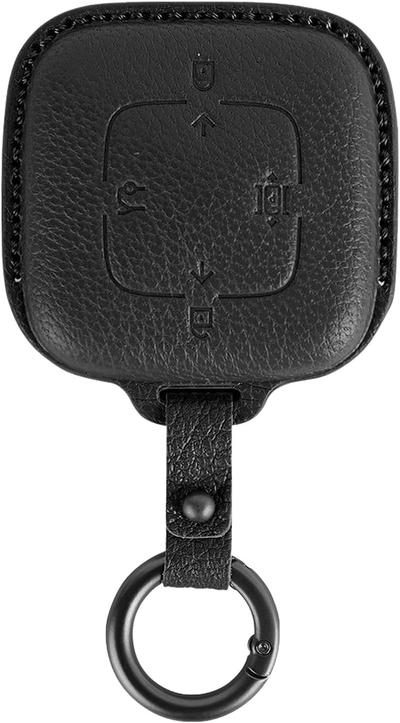 Ontto 4 Buttons Leather Car Key Fob Cover Fit for Zeekr X 001 007 009 7X Smart Key Case Keyring Shell Key Holder Keychain Accessories Green