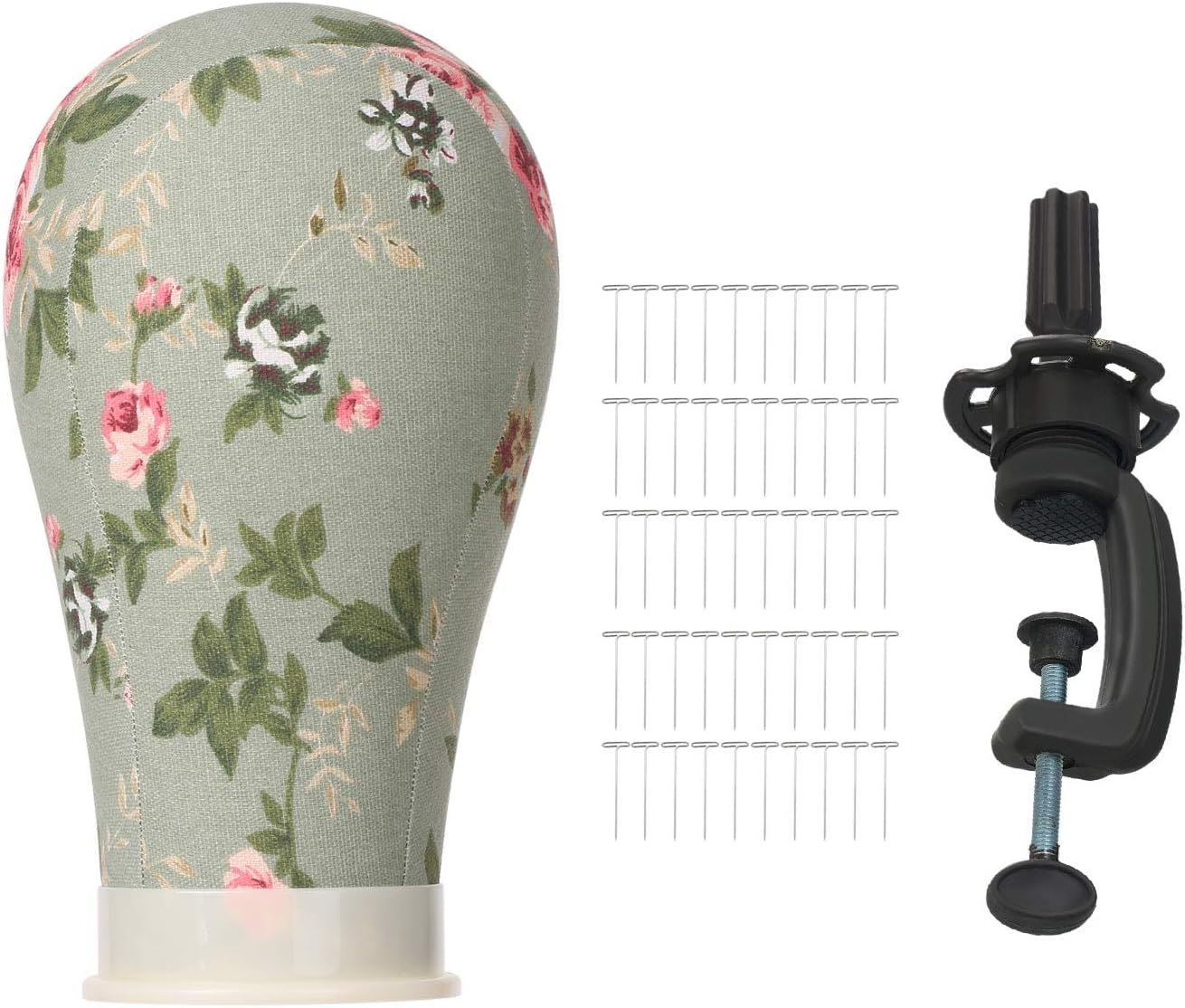 21~25 Inches Wig Head Mannequin Head Wig Display Styling Head with T-Pins Wig Mannequin Head Stand