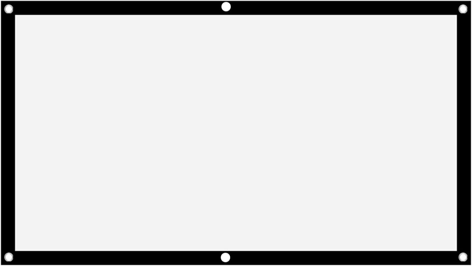 CHICIRIS Non Crease White Projector Screen, 16:9 Thicken Portable Non Crease Soft White Polyester Projector Curtain Projection Screen for Simple Outdoor Use and Storage (60 Inch) image number 5