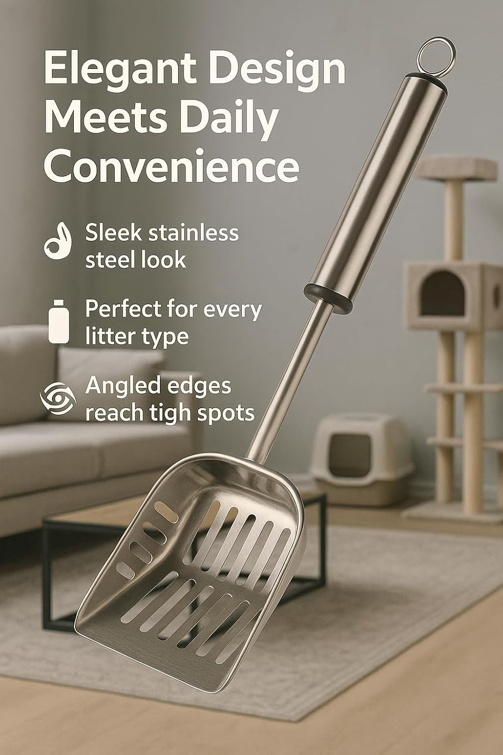 Cat Litter Scoop IAN Stainless Steel 31.5 X 14.2 X 4 Cm image number 1