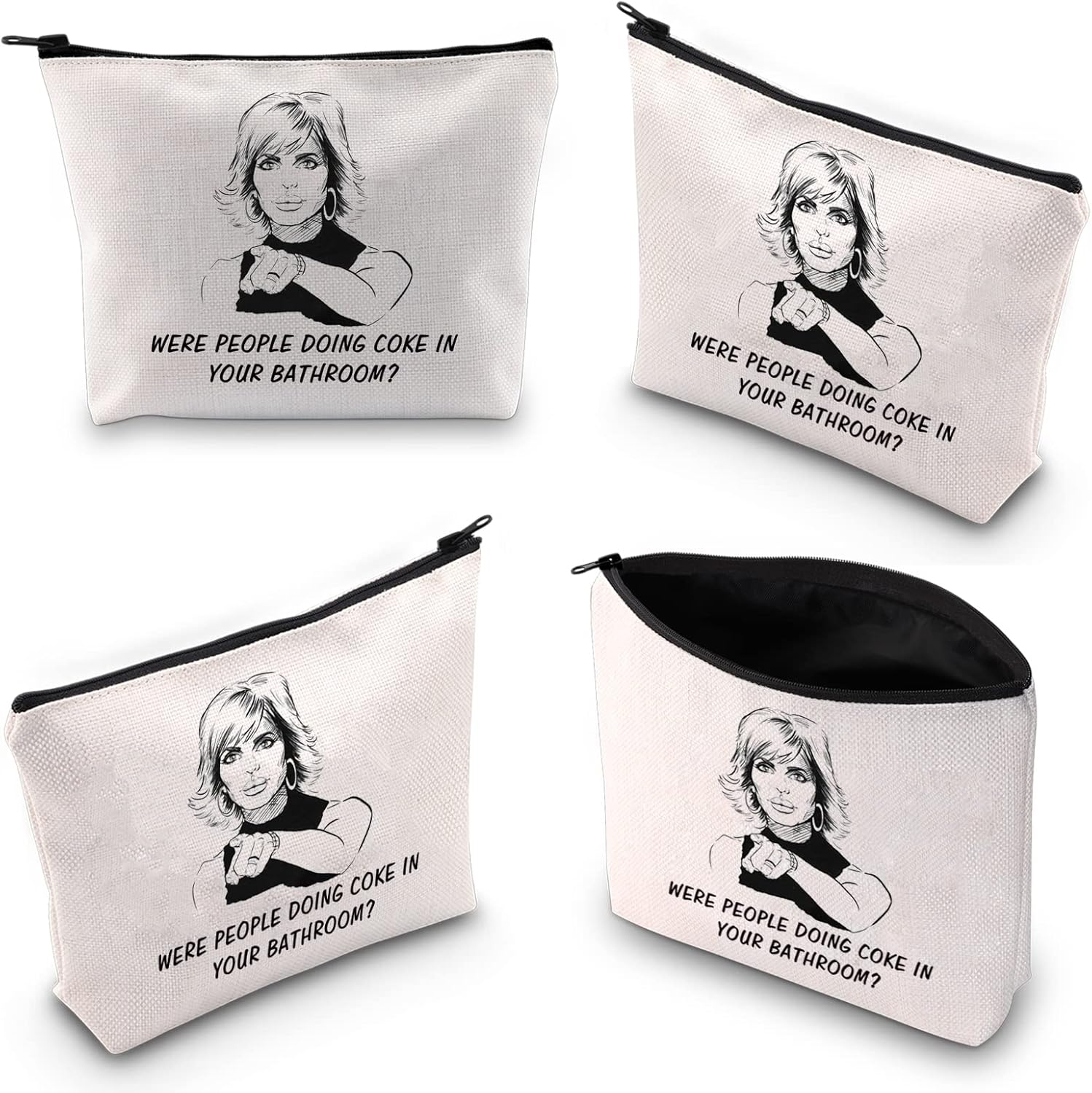 WCGXKO TV Show Gift Were People Doing Coke in Your Bathroom Zipper Pouch Makeup Bag, WERE PEOPLE, Zipper image number 5