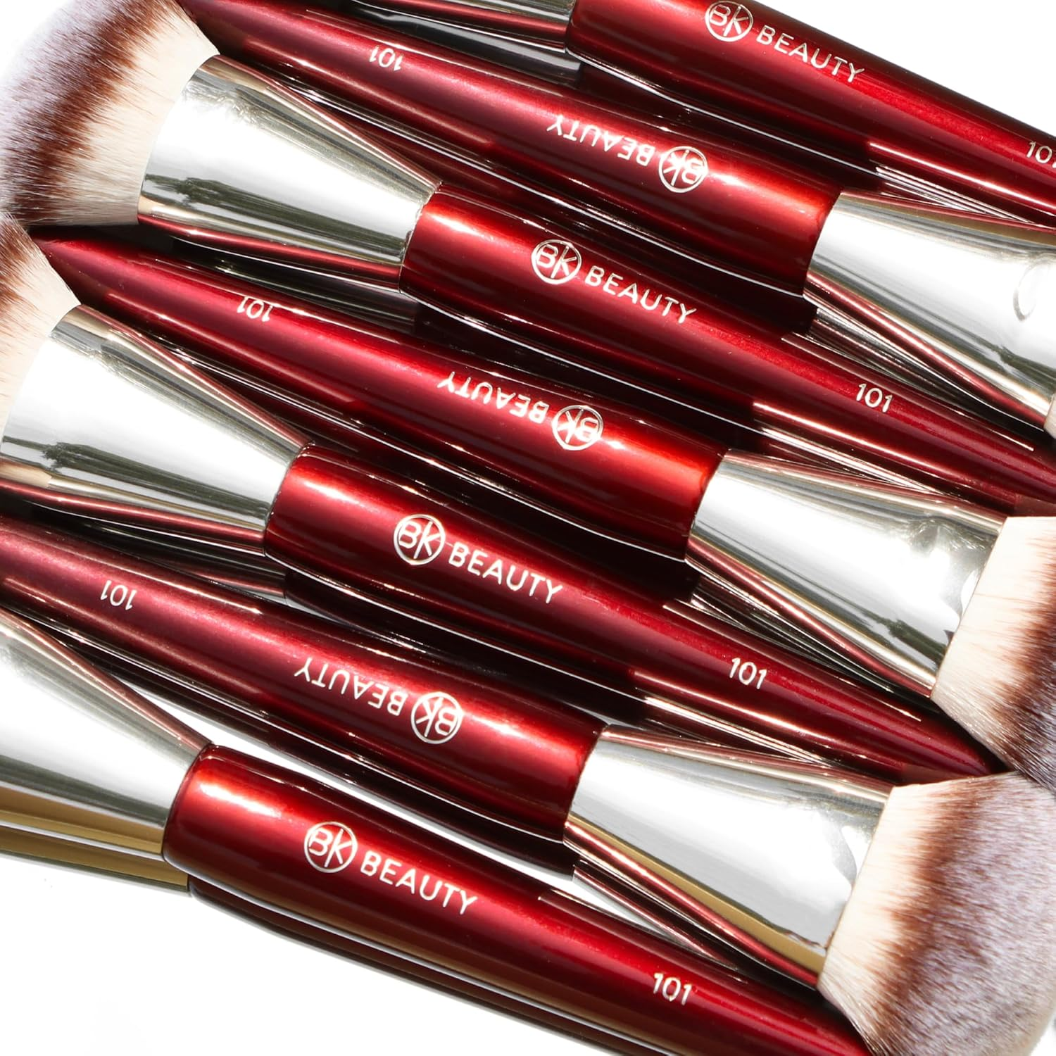 BK BEAUTY BRUSHES - 101 CONTOURED FOUNDATION BRUSH - Contoured Foundation Brush - Foundation Makeup Brushes - Face Brush for Liquid or Cream Foundations image number 6