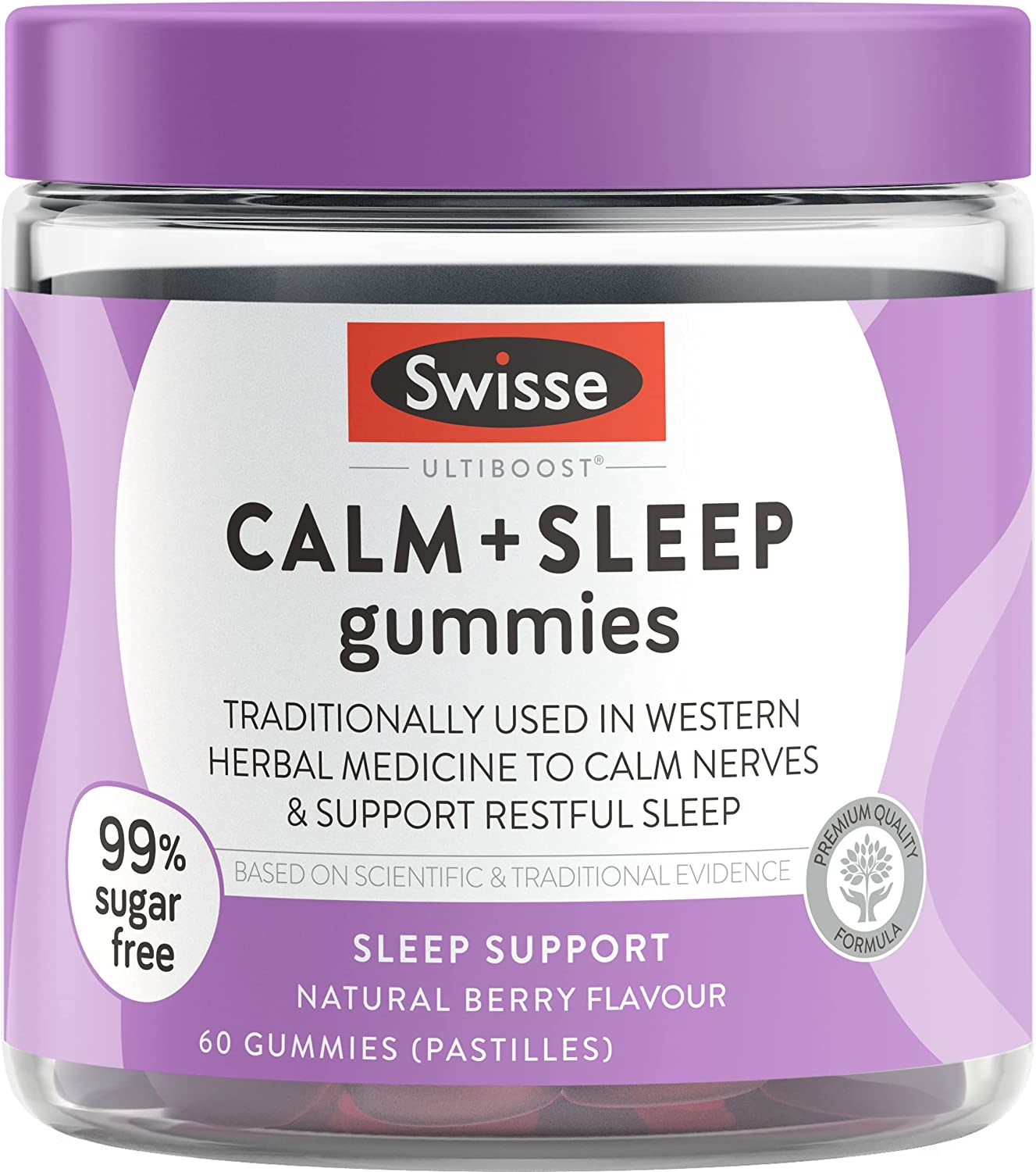 Swisse Ultiboost Calm + Sleep Gummies | Assists the Body in Coping with Stress | 60 Pack image number 3