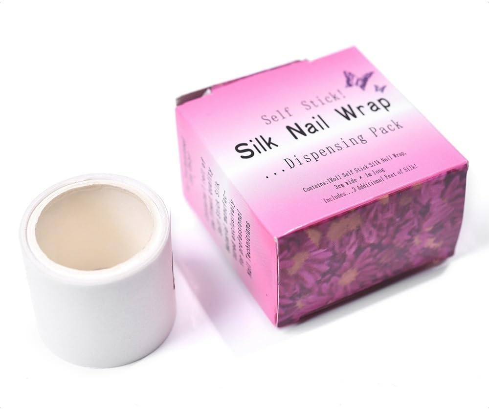 KADS 1 Roll Silk Nail Wrap Nail Splitting Break Reinforcement Repair Bandage Self Adhesive Nail Protection Sticker UV Gel Acrylic Nails Extension Fiberglass Wrap Manicure Tool for Home, Salon image number 2