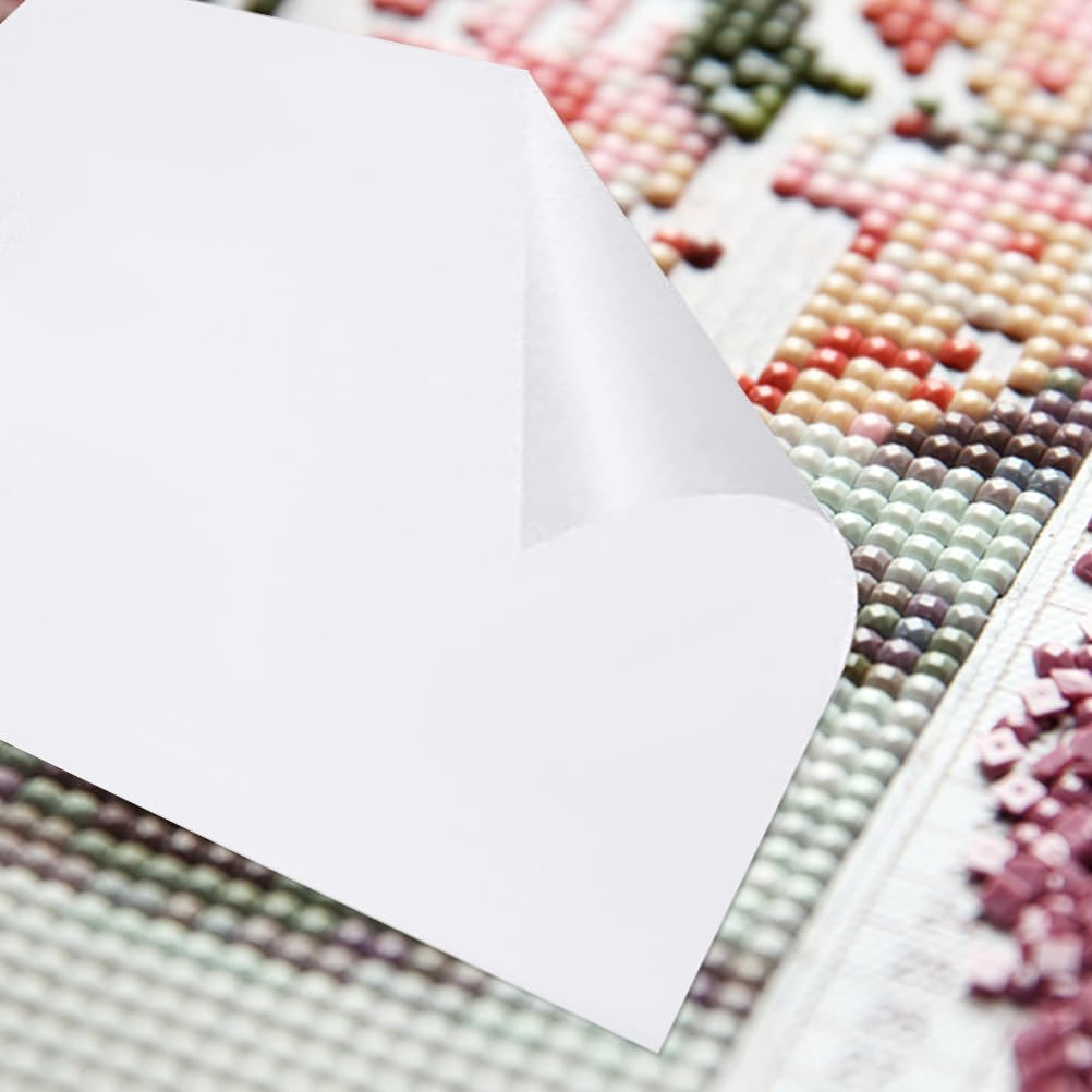 OATIPHO 50 Pieces Painting Release Paper, Non-Stick Painting Cover Replacement Paper, Double-Sided 5D Diamond Paper Sticker Diamond Art Supplies for Crafting and Sticker Collecting A5 8.27X5.83In