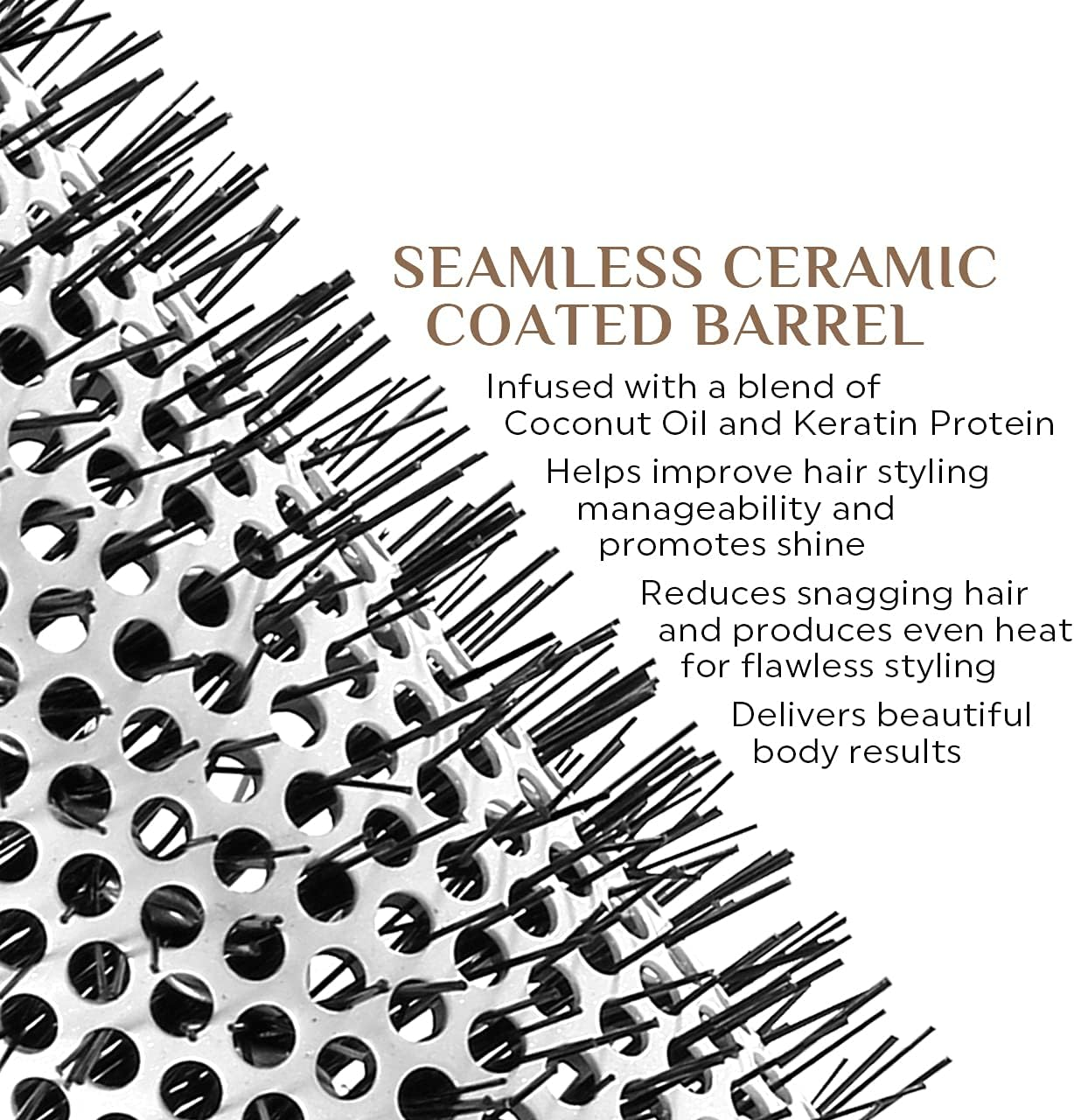 Ultra Smooth Coconut Thermal Brush - 390 by Cricket for Unisex - 2 Inch Hair Brush image number 4