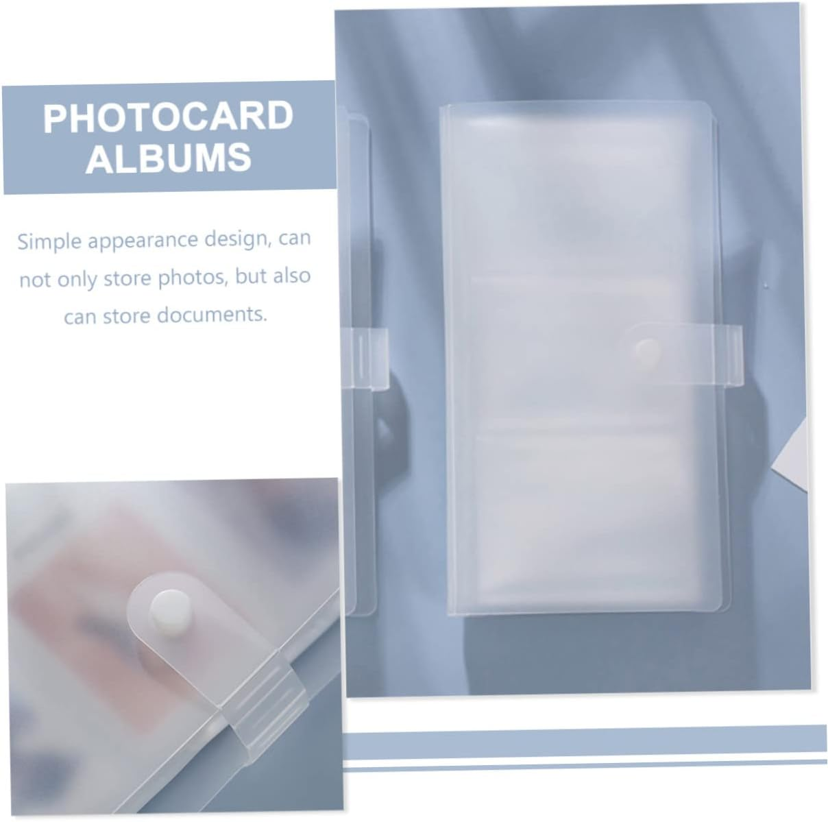 2Pcs Card Holder Booklet Cards Storage Album Picture Album Holder for Home Office Photocard Holder Post image number 3