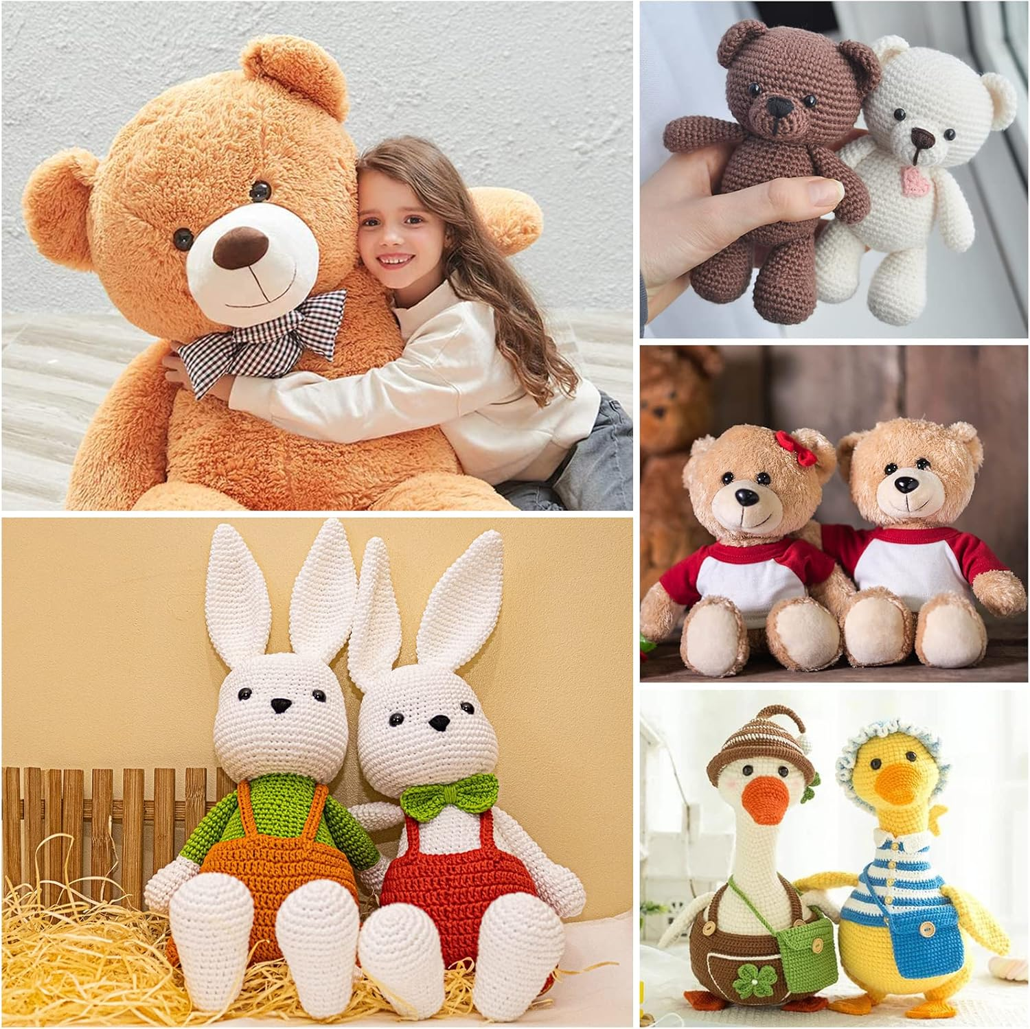 16~30 Mm Large Black Safety Eyes for Amigurumi Crochet Crafts Dolls Making Stuffed Animals and Teddy Bear image number 3