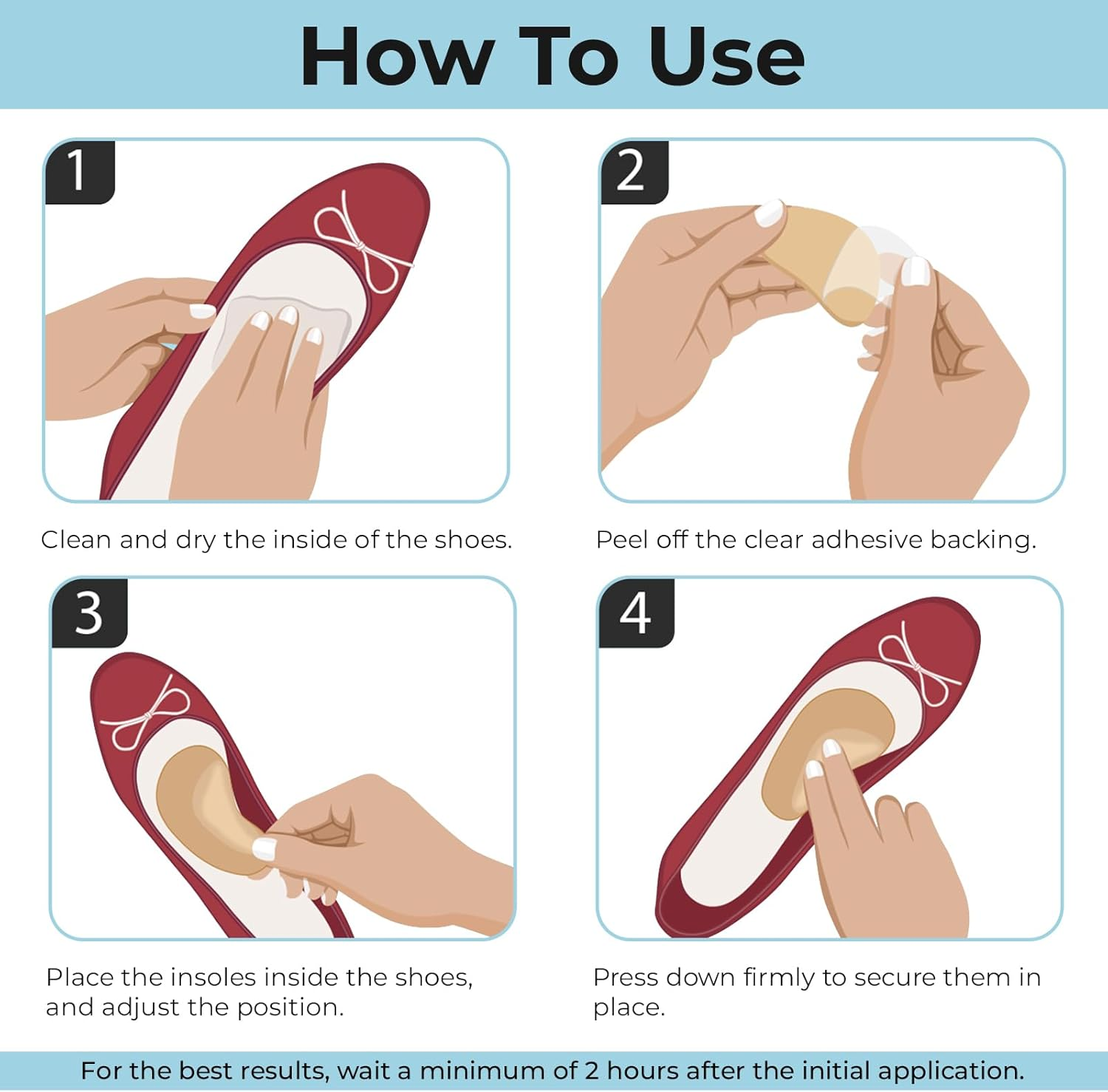 Reusable Arch Support Inserts for Plantar Fasciitis Relief, Self-Adhesive Arch Support Insoles for Flat Feet, Thicken Gel Foot Arch Support Insoles for Women and Men to Relieve Feet Pressure- 5 Pairs