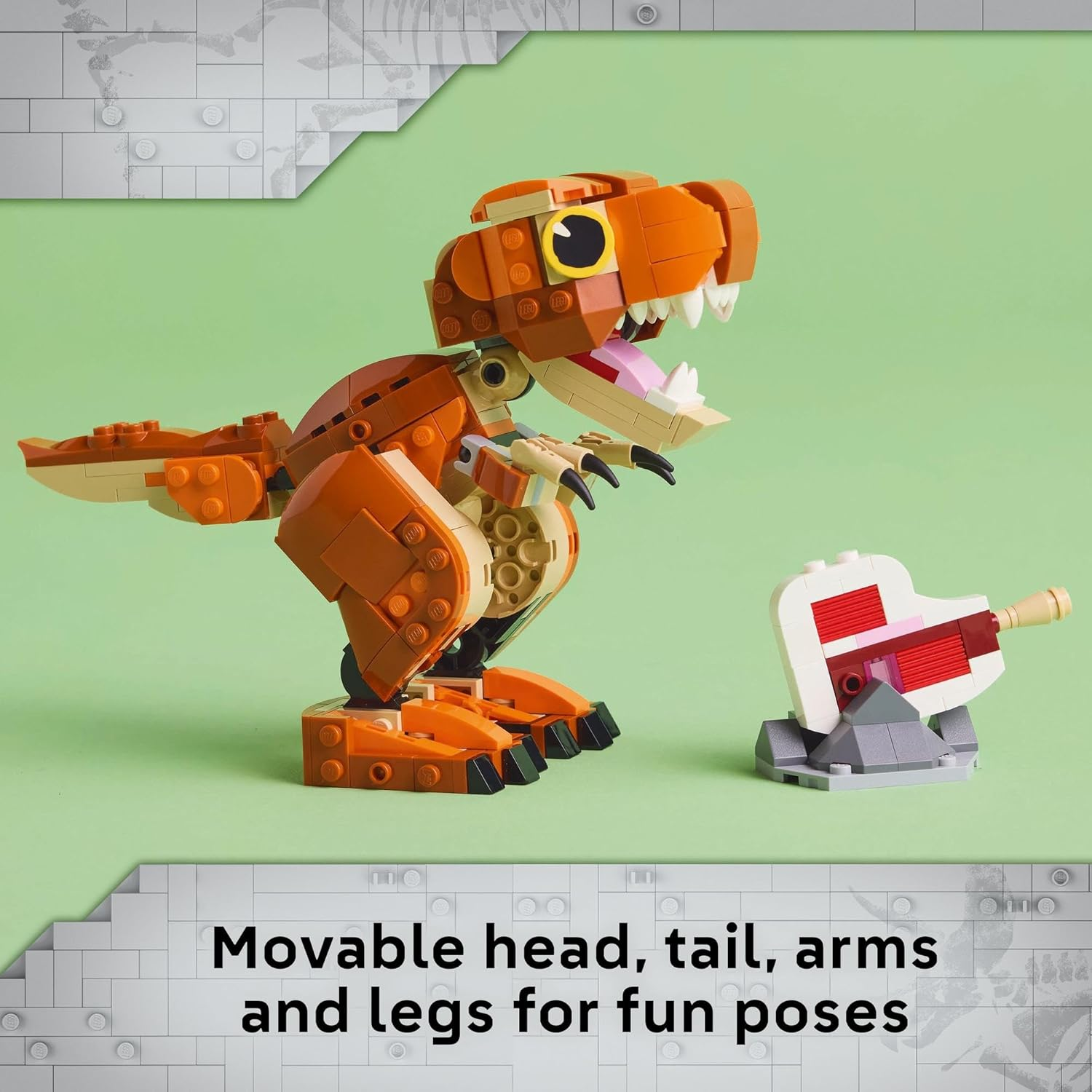 LEGO Jurassic World Little Eatie: T. Rex Toy for 7+ Year Old Boys & Girls, Posable Kids Toy Dinosaur Figure, Creative Building Set for Imaginative Play 76967 image number 2