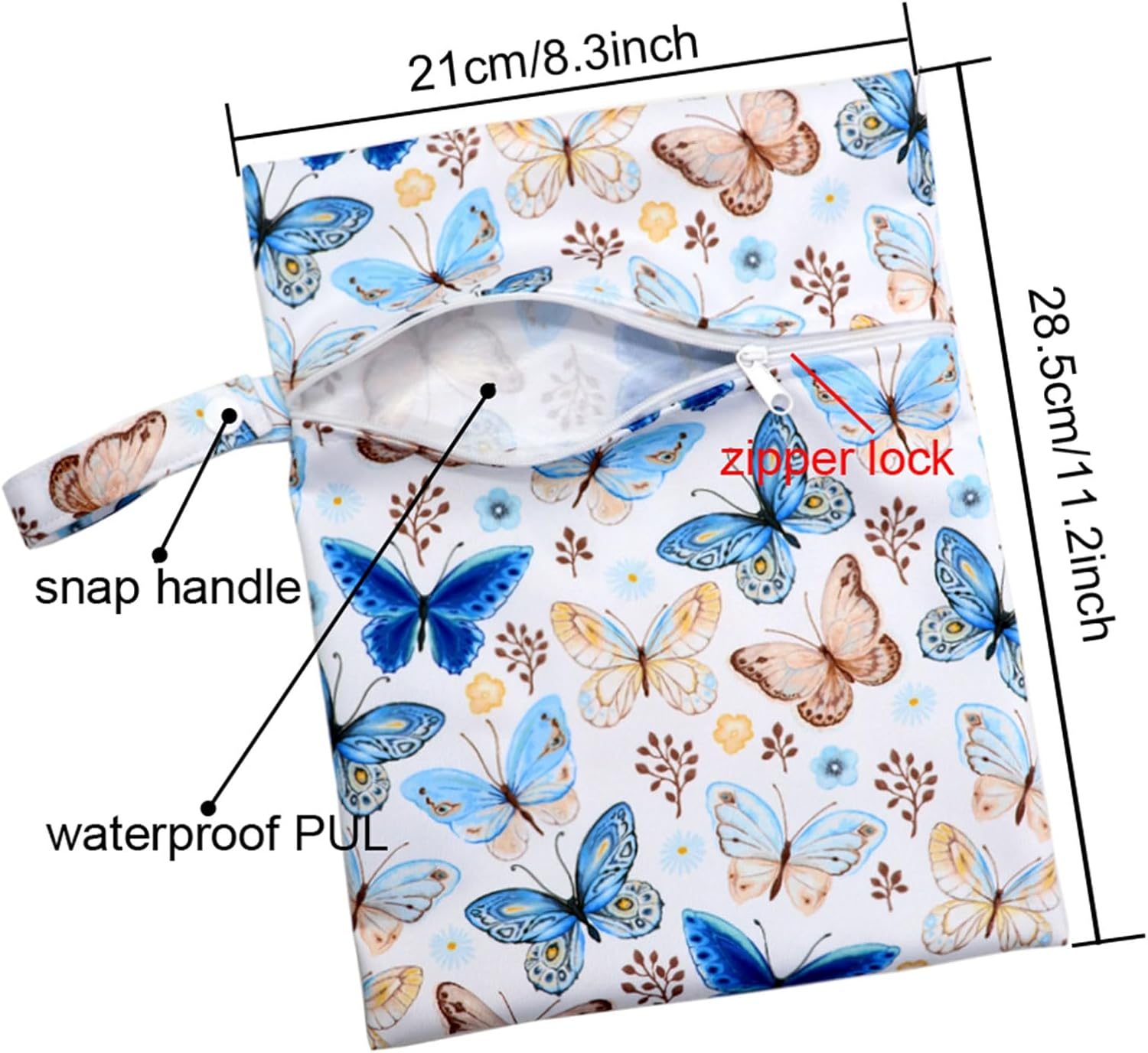 Versatile Baby Diaper Bag Cartoon Print Wet Dry Nappy Zipper Handbag Carry Pack for Travel & Organization image number 2