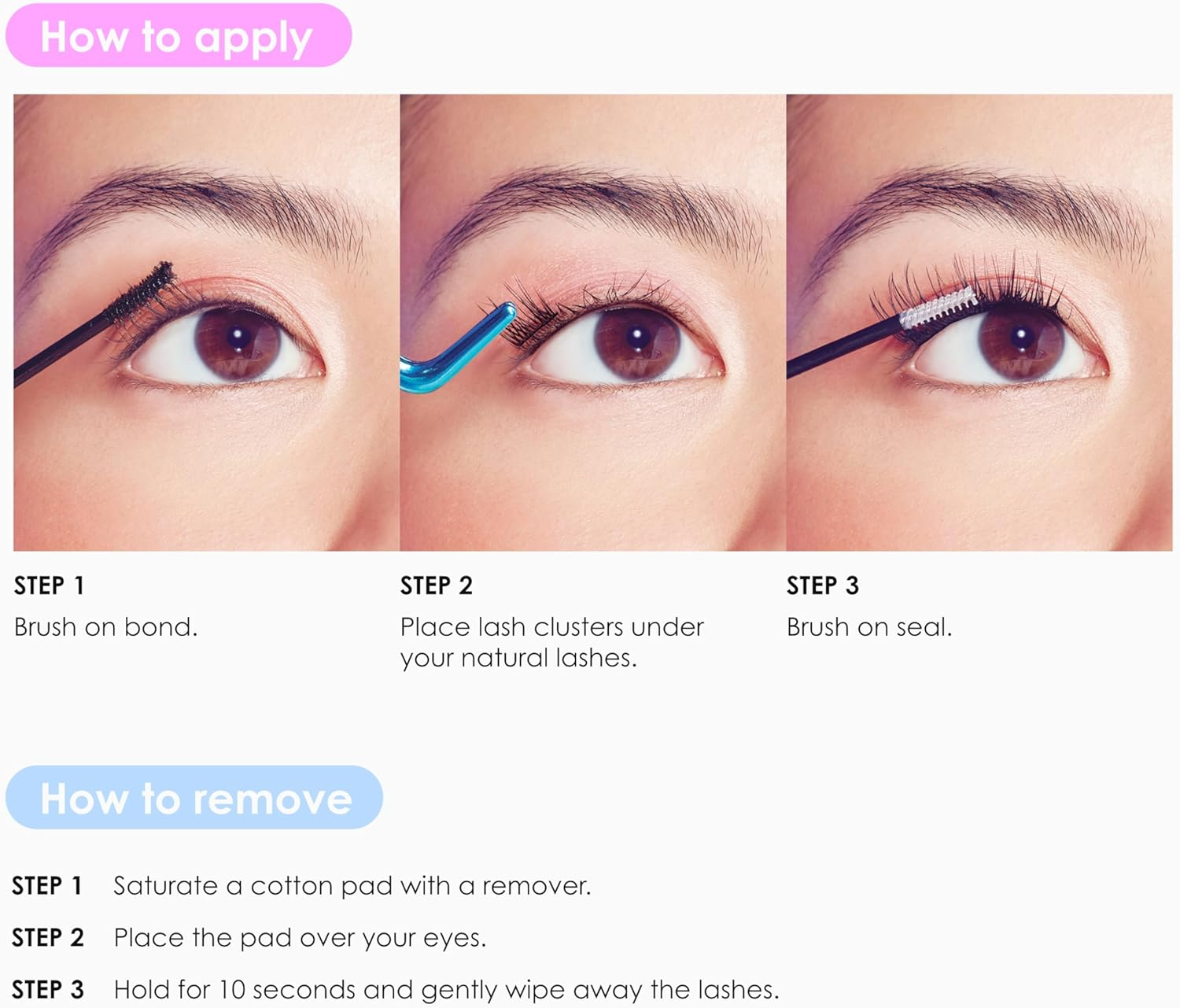 FALSCARA STUDIO Lash Extension Kit, 54 Stackable Lash Clusters, Light Volume, 8Mm-12Mm, &lsquo;Delicate&rsquo;, False Eyelashes, Infusebond, Water-Resistant Seal, Bondboost, Hydro Cleanser, Applicator image number 4