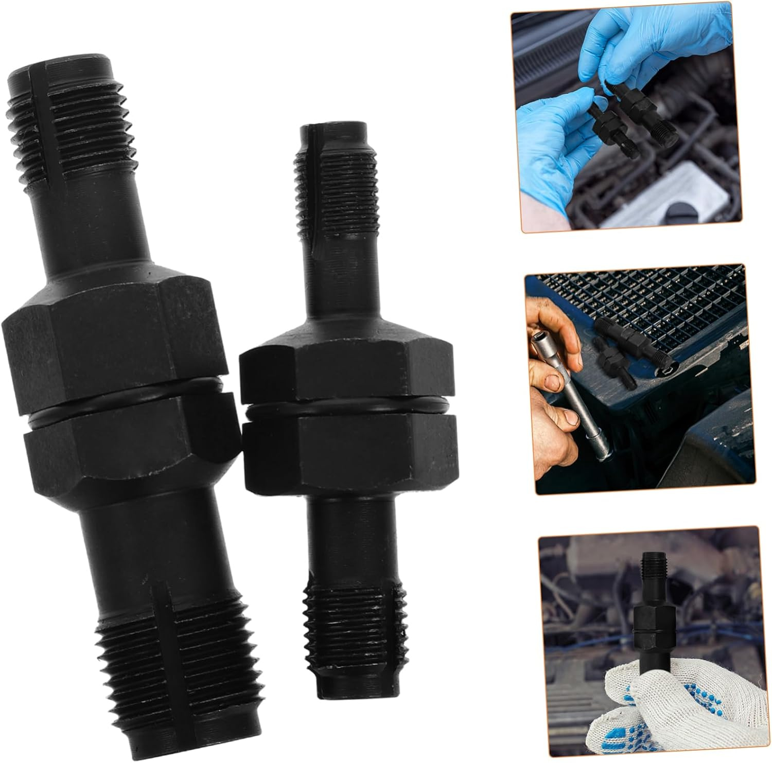 MUCKLILY 2Pcs Automotive Spark Plug Thread Repair Tool Set Rethreader Nut Removal Wire Pliers for Engine Maintenance image number 3