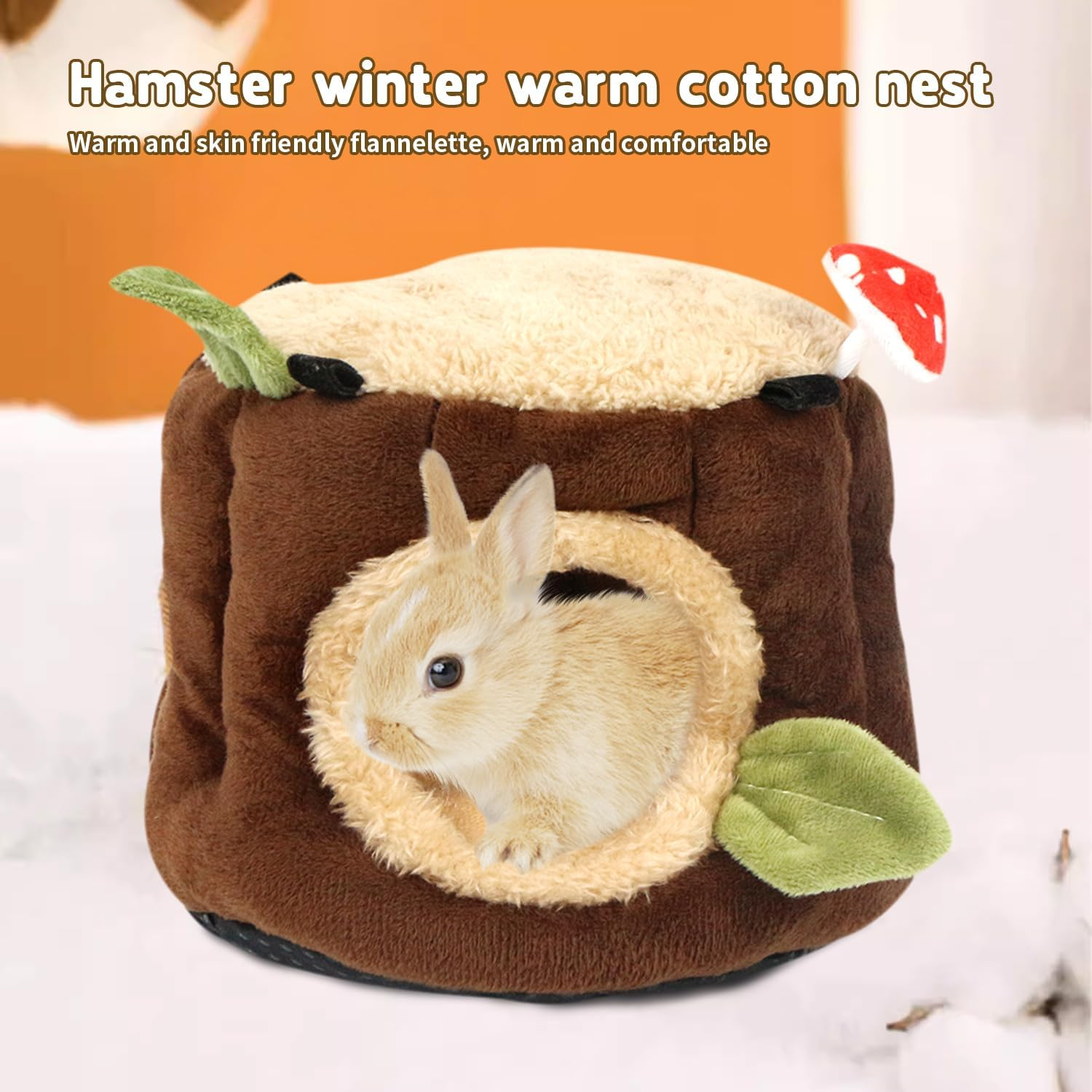Guinea Pig Cave Hammock Small Animal Beds Hide Winter Warm Cuddly Bag Hamster Cave Beds, Pet Cage Bed Accessories for Rodents Dwarf Rabbits Ferrets Rats Hedgehog Chinchilla image number 4