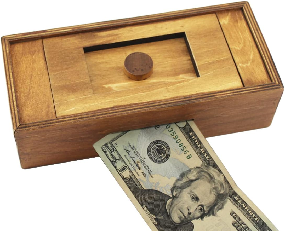 Wooden Puzzle Boxes with Hidden Compartments, Intelligent Thinking Sports Tasks for Children, Teenagers, Adults, Money Card Holder, Difficult Games, Wooden Puzzle Case for Secret Surprise Gifts image number 5