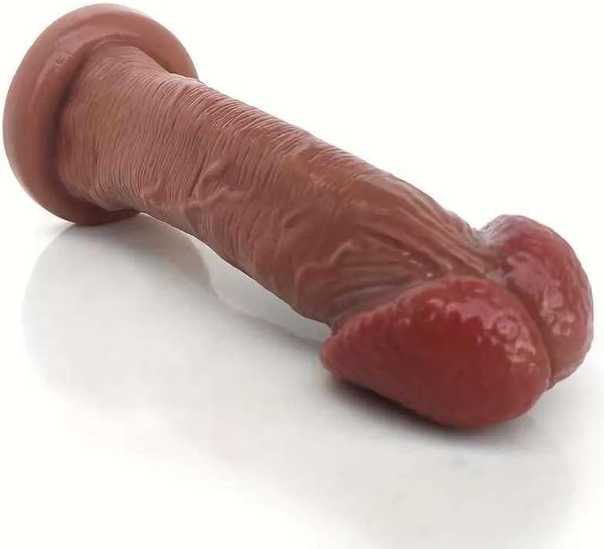 Thick Huge Glans Dildo, Big Head Uncut Dildos with Forskin Suction Cup for Hands-Free and Anal Cock Play Vagina G-Spot Stimulate Giant Butt Plug, Sex Toys for Women image number 4