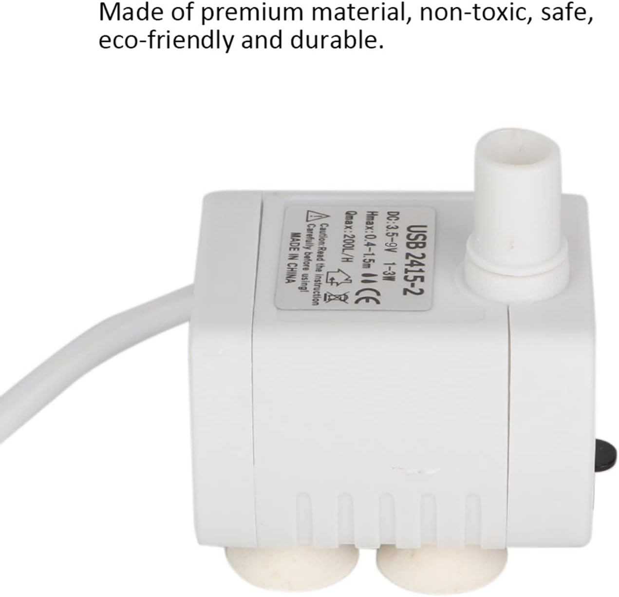 A K O Z O N USB Mini Submersible Pump, DC 5V Low Noise Water Pump for Aquarium Fountain Pet Water Dispenser, 200L/H Flow Rate