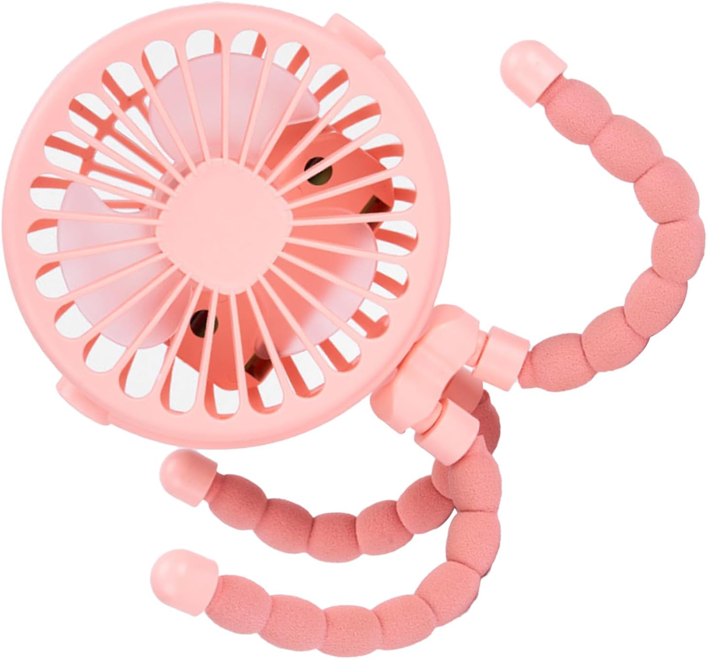 Baby Stroller Fan, Portable Flexible Lightweight USB Clip Battery Operated Baby Car Fan for Outdoor Camping (Black)